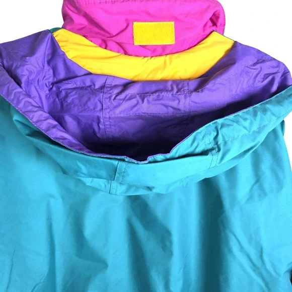 Vintage Apres Sport Ski Jacket Teal Purple Yellow Pink Retro 80s NEW w/ Tags NOS - Picture 10 of 15